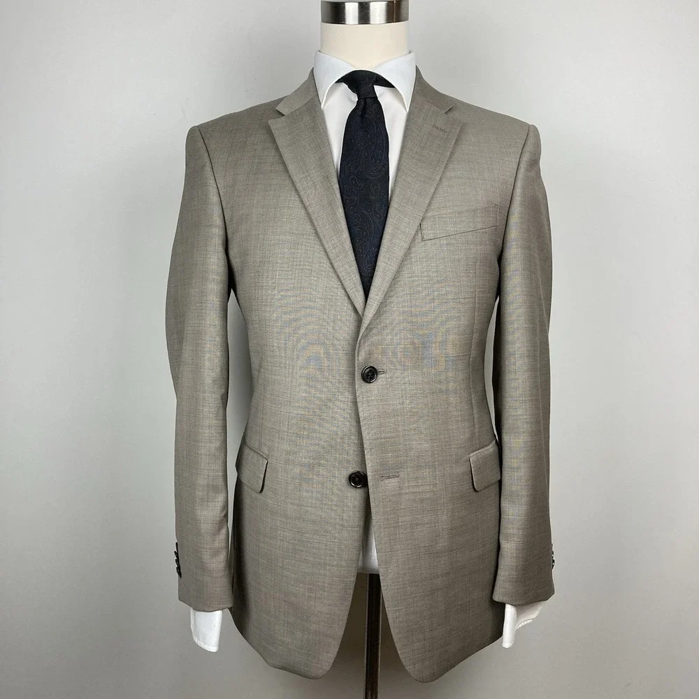 Tommy Hilfiger Men's Sport Coat Blazer Two Button Shark Skin Wool 40R E07979